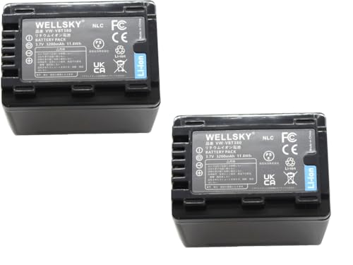 Amazon | WELLSKY VW-VBT380-K VW-VBT380 2個 互換バッテリー [ 純正